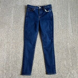 Gap 1969 True Skinny Jeans Mid Rise Dark Wash Soft Stretch Denim Women's 8